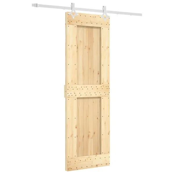Ușă glisantă cu set de feronerie 70×210 cm, lemn masiv de pin