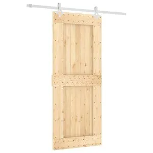 Ușă glisantă cu set de feronerie 85×210 cm, lemn masiv de pin