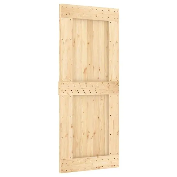 Ușă glisantă cu set de feronerie 85×210 cm, lemn masiv de pin