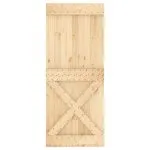 Ușă glisantă cu set de feronerie 85×210 cm, lemn masiv de pin