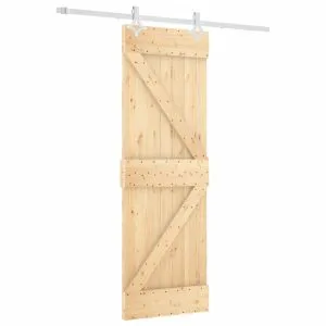 Ușă glisantă cu set de feronerie 70×210 cm, lemn masiv de pin