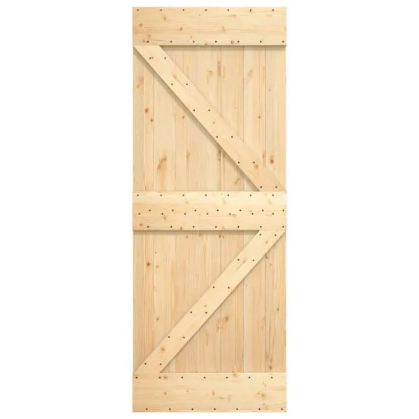 Ușă glisantă cu set de feronerie 70×210 cm, lemn masiv de pin