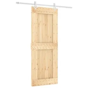 Ușă glisantă cu set de feronerie 80×210 cm, lemn masiv de pin