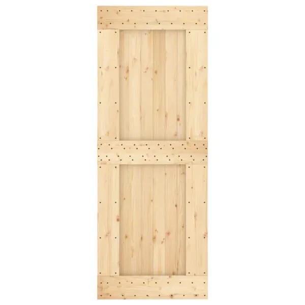 Ușă glisantă cu set de feronerie 80×210 cm, lemn masiv de pin