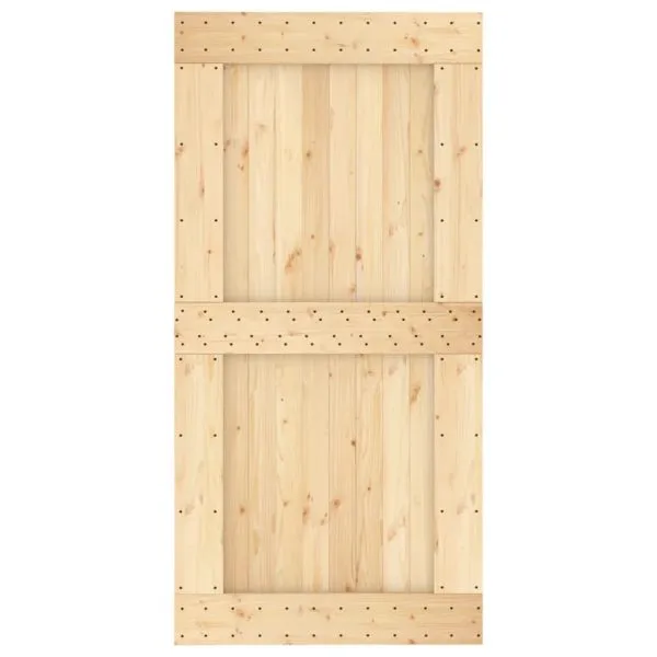 Ușă glisantă cu set feronerie, 100×210 cm, lemn masiv de pin