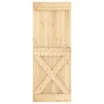 Ușă glisantă cu set de feronerie 80×210 cm, lemn masiv de pin