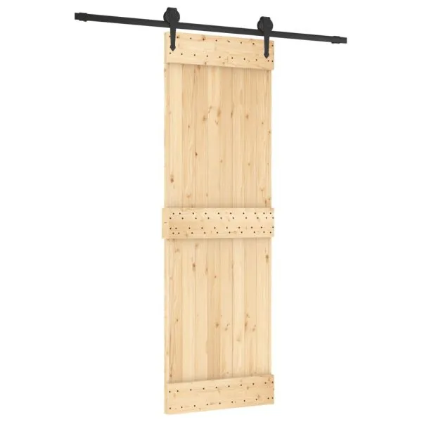 Ușă glisantă cu set de feronerie 70×210 cm, lemn masiv de pin