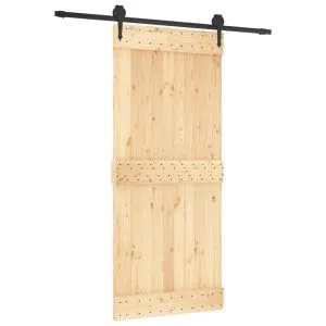 Ușă glisantă cu set feronerie, 90×210 cm, lemn masiv de pin