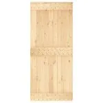 Ușă glisantă cu set feronerie, 90×210 cm, lemn masiv de pin