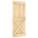 Ușă glisantă cu set de feronerie 85×210 cm, lemn masiv de pin