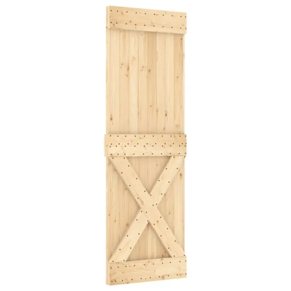 Ușă glisantă cu set de feronerie 70×210 cm, lemn masiv de pin