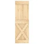 Ușă glisantă cu set de feronerie 70×210 cm, lemn masiv de pin