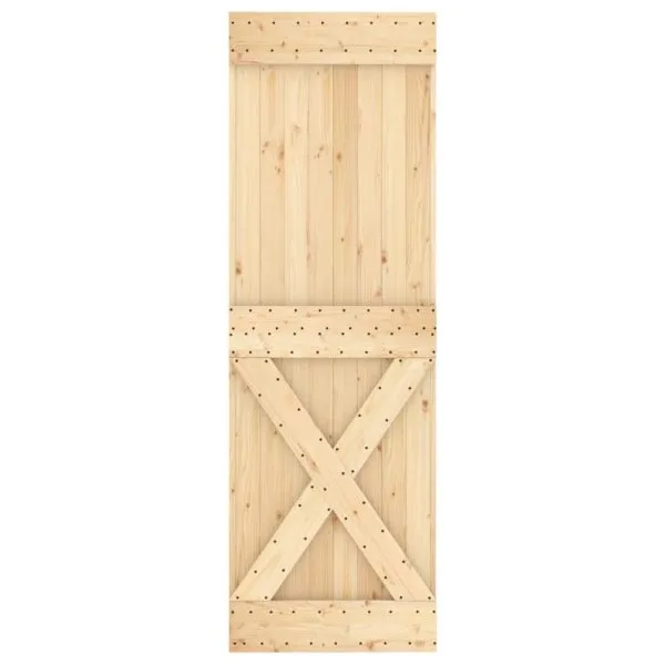 Ușă glisantă cu set de feronerie 70×210 cm, lemn masiv de pin