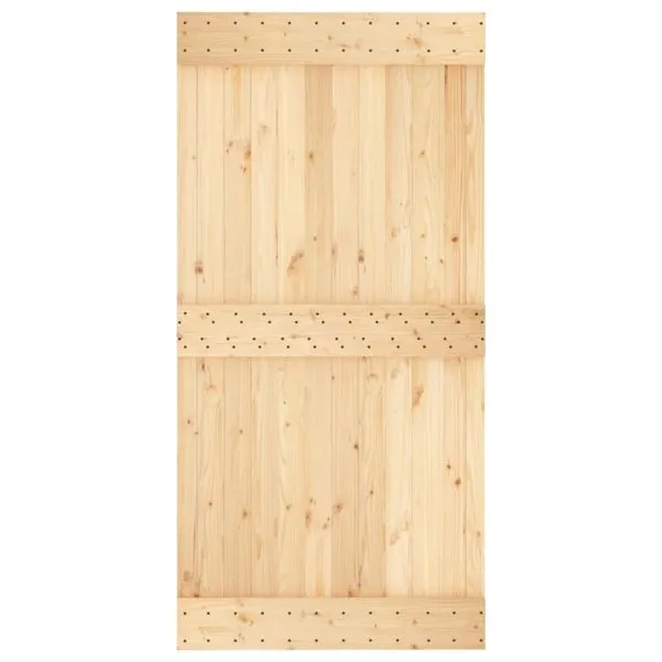 Ușă glisantă cu set feronerie, 100×210 cm, lemn masiv de pin