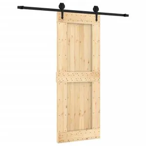 Ușă glisantă cu set de feronerie 80×210 cm, lemn masiv de pin