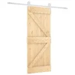 Ușă glisantă cu set de feronerie 85×210 cm, lemn masiv de pin