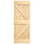 Ușă glisantă cu set de feronerie 85×210 cm, lemn masiv de pin