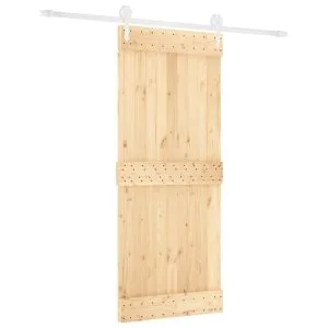 Ușă glisantă cu set de feronerie 85×210 cm, lemn masiv de pin