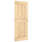 Ușă glisantă cu set de feronerie 80×210 cm, lemn masiv de pin