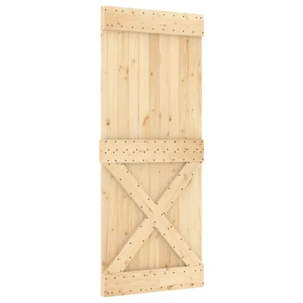 Ușă glisantă cu set de feronerie 85×210 cm, lemn masiv de pin