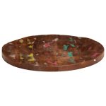Blat de masă rotund, Ø 50×1,5 cm, lemn masiv reciclat