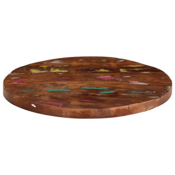 Blat de masă rotund, Ø 50×3,8 cm, lemn masiv reciclat
