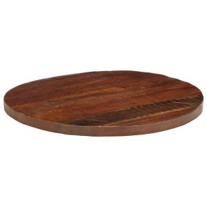 Blat de masă rotund, Ø 70×3,8 cm, lemn masiv reciclat
