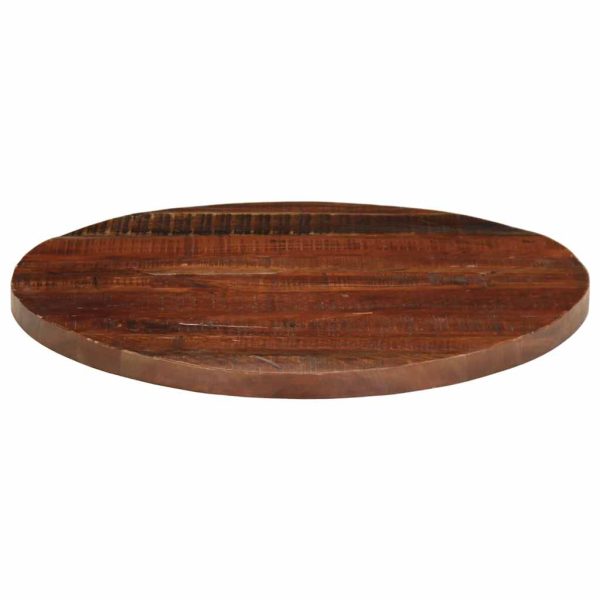 Blat de masă rotund, Ø 80×3,8 cm, lemn masiv reciclat