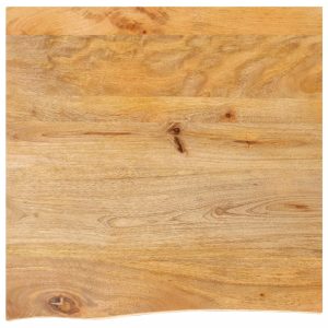 Blat de masă contur organic 80x80x3,8 cm lemn masiv de mango