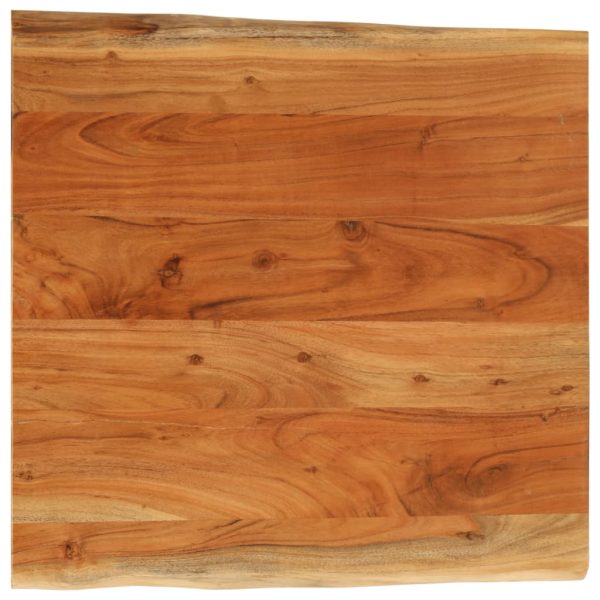 Blat de masă pătrată 60x60x3,8 cm lemn masiv acacia margine vie
