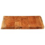 Blat de masă pătrată 60x60x3,8 cm lemn masiv acacia margine vie