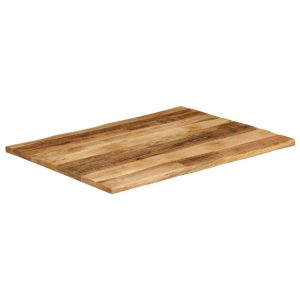 Blat de masă contur organic 90x80x2,5 cm lemn masiv mango brut