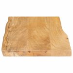Blat masă cu margini naturale, 70x40x2,5 cm, lemn masiv mango