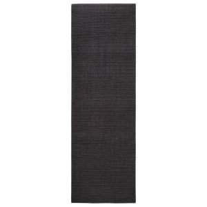 Covor din sisal pentru ansamblu de zgâriat, negru, 80×250 cm