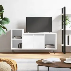 Comodă TV, alb, 100x35x55 cm, lemn prelucrat
