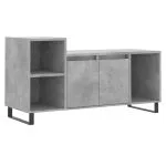 Comodă TV, gri beton, 100x35x55 cm, lemn prelucrat