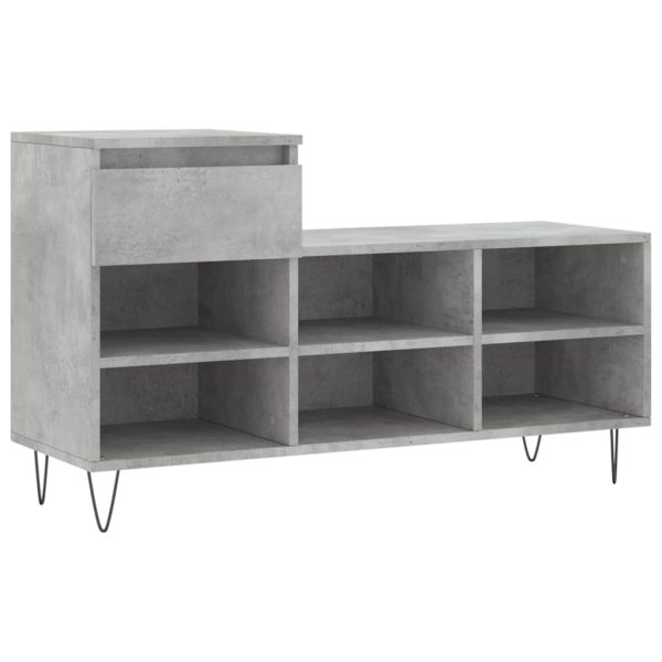 Pantofar, gri beton, 102x36x60 cm, lemn prelucrat