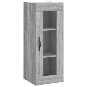 Dulap montat pe perete, gri sonoma, 34,5x34x90 cm