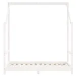 Cadru de pat pentru copii, alb, 70×140 cm, lemn masiv de pin