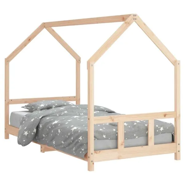 Cadru pat pentru copii, 90×200 cm, lemn masiv de pin