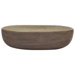 Lavoar de blat, nisipiu și maro 59x40x14 cm, ceramică, oval
