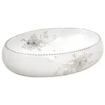 Lavoar de blat, alb, 59x40x15 cm, ceramică, oval