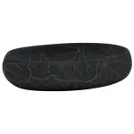 Lavoar de blat, negru, 59x40x15 cm, ceramică, oval