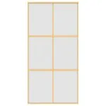 Ușă glisantă, auriu, 102,5×205 cm, sticlă ESG mată și aluminiu