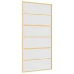 Ușă glisantă, auriu, 102,5×205 cm, sticlă ESG mată și aluminiu
