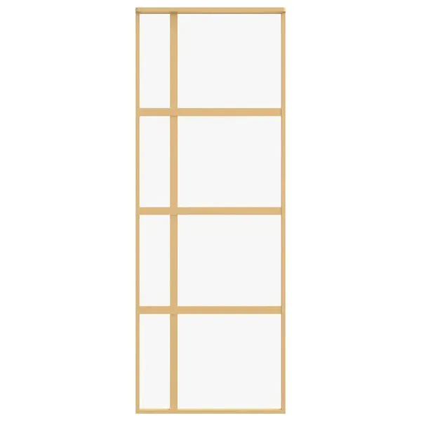 Ușă glisantă auriu 76×205 cm sticlă ESG transparentă/aluminiu