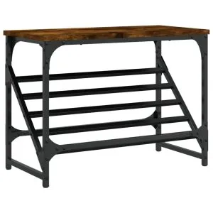 Pantofar, stejar fumuriu, 60x30x45 cm, lemn prelucrat