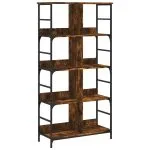 Bibliotecă, stejar fumuriu, 78,5x33x153 cm, lemn prelucrat