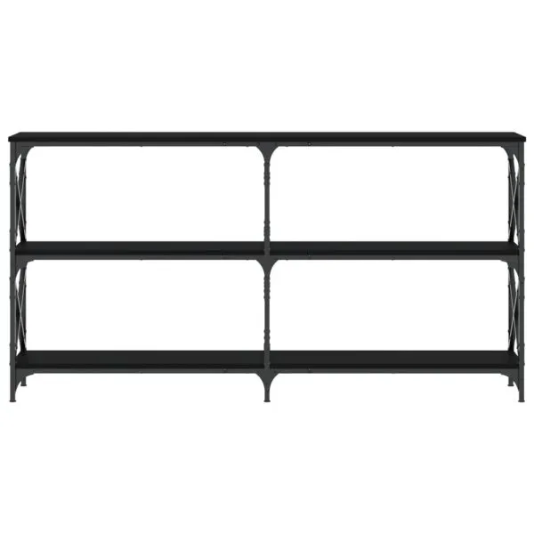 Măsuță consolă, negru, 200x28x80,5 cm, lemn compozit