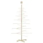 Brad de Crăciun din lemn decorativ, 150 cm, lemn de pin masiv